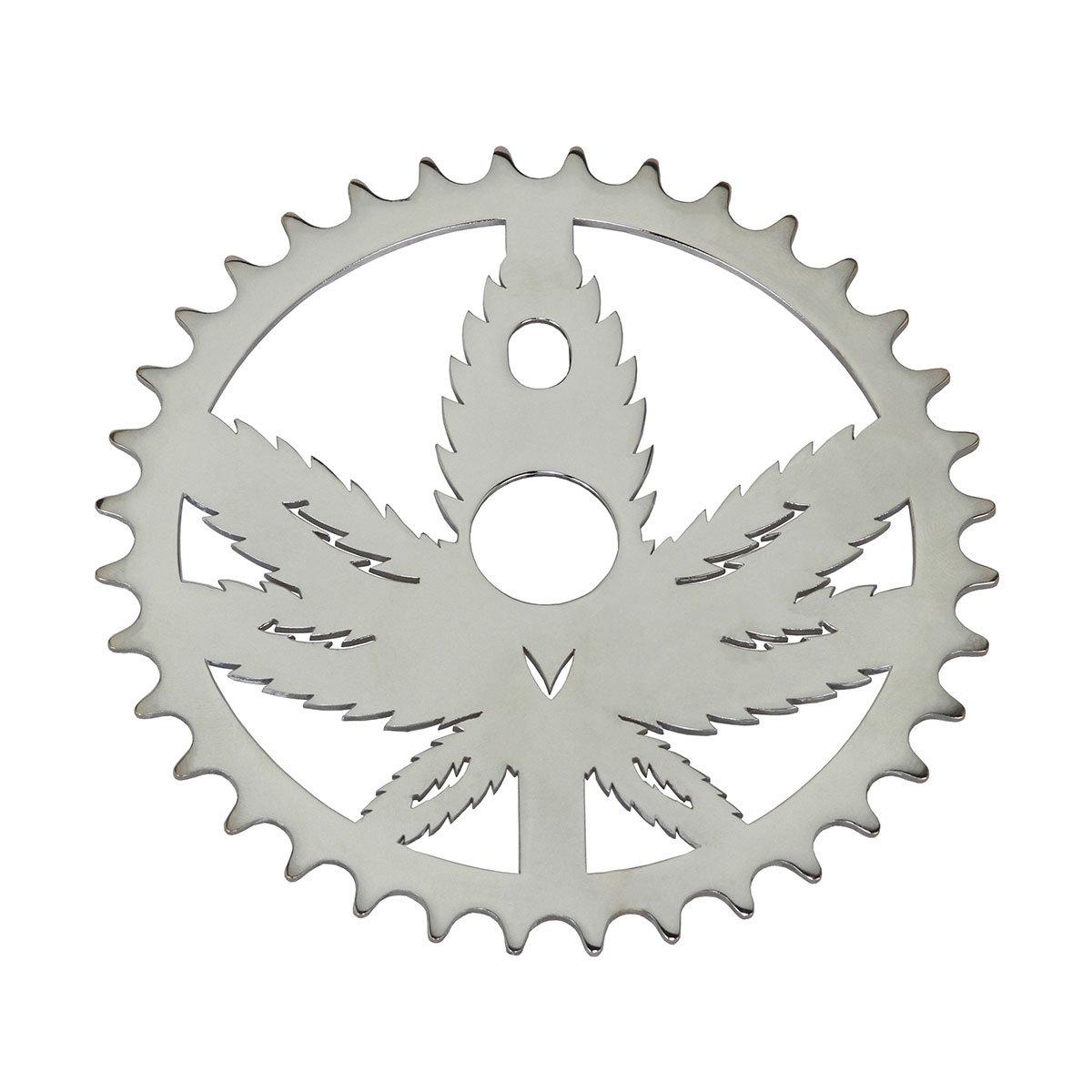 Lowrider Weed Steel Chainring 1/2 X 1/8 36t Chrome.